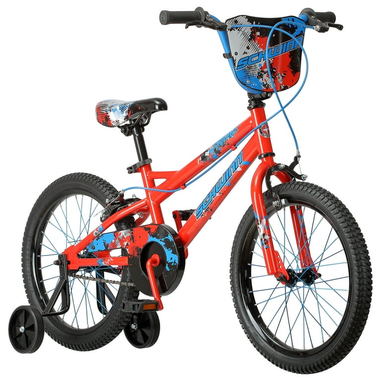 Schwinn Small Firehawk Kids Bicycle 18 Inch Wheels Training Wheels Red Walmart