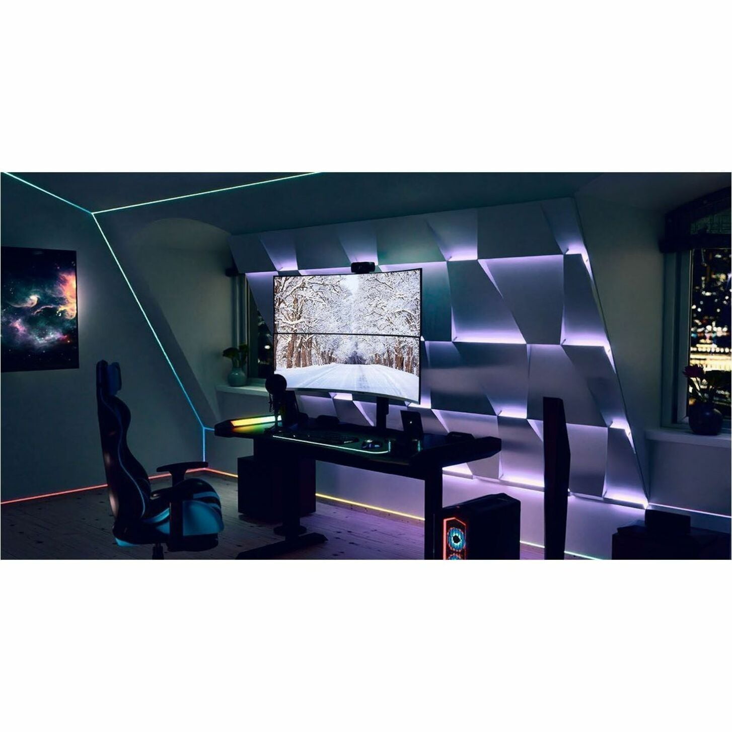Atdec Heavy Duty Dual Vertical 24-55" Monitor Desk Mount Black AWMS2BT75HB