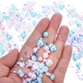 thumbnail image 4 of Uxcell 30g Mix Pearls and Rhinestones 3-10mm Resin Flatback Pearls Rhinestones and Half Pearls Pink Blue, 4 of 6