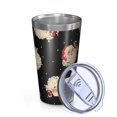 thumbnail image 2 of 16oz Tumblers Black Christmas Santa Pattern Stainless Steel Vacuum Insulated Double Wall Travel Tumbler Cups Mug with Lid and Straw,Cleaning Brush for Coffee,Tea, 2 of 4