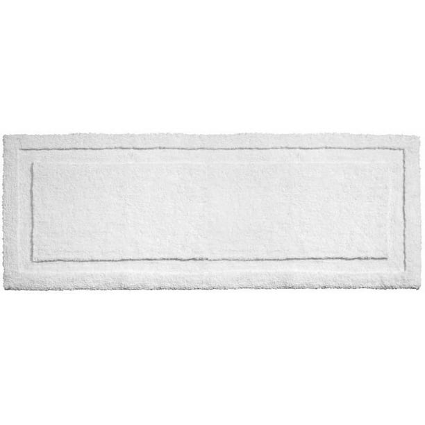 Interdesign Microfiber Spa Non Slip Long Bathroom Rug 60 X 21 White Walmart Com Walmart Com