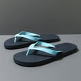 thumbnail image 3 of Pandaie Men's Flip Flops with Arch Support Yoga Mat Walking Thong Sandals Comfortable Slip on Slides Shower Shoes Indoor Outdoor Blue Size 10.5, 3 of 6
