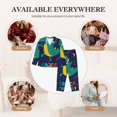 thumbnail image 5 of Goofa Dinosau Space Explorer Printed Women’s 2 Piece Pajama Set Super,Pajamas Women's Long Sleeve Sleepwear Soft Button Down Loungewear Pjs Lounge Set Nightwear-Medium, 5 of 9