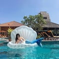 thumbnail image 1 of Swimming Pool Float Shell Shaped Inflatable Island Creative Summer Pool Raft Lounge for Adults Kids New_Perfect Gift, 1 of 5