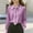 Purple, variant on NTACZA Dressy Womens Tops Work Blouse Office Button Down Stretch Women Shirt L