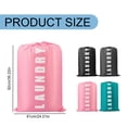 thumbnail image 3 of Large Capacity Travel Laundry Bag Drawstring Closure Dirty Clothes Organizer Holds Laundry Hamper For Home Vacation Laundry Basket Pink 36*24*24 In, 3 of 9