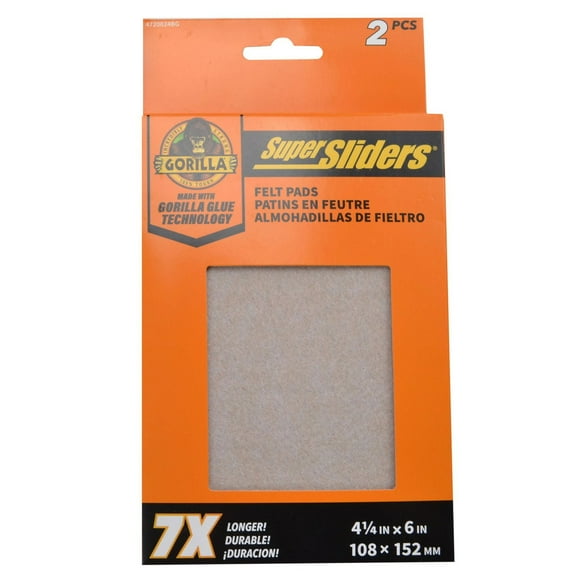 Super Sliders With Gorilla Glue 4-1/2"x6" Felt Blanket 2pc, Felt Blanket 2pc