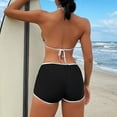 thumbnail image 4 of YHAJDS Womens 2 Piece Swimsuit High Waist Bikini Set Black White Side, 4 of 5