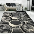 thumbnail image 3 of MDA Rug Imports Rhodes Collection Abstract Rounds Area Rug 2'1'' x 3'3'' - Gray/Beige, 3 of 5