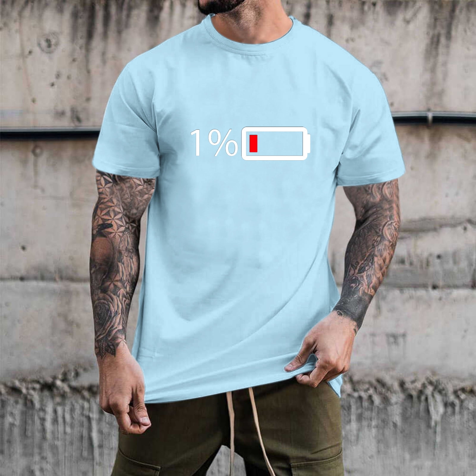 Aayomet Mens Graphic T Shirt Summer Casual Print T Shirt Blouse Sleeve Men Shirts Gym Workout Light blue,M - Walmart.com