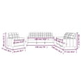 thumbnail image 4 of vidaXL 3 Piece Sofa Set with Cushions Dark Grey Fabric, 4 of 5