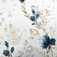 thumbnail image 5 of Navy Blue and Gold Flower Shower Curtain, Boho Watercolor Floral Leaves Cute Fabric Shower Curtains Set for Bathroom Decorative with Hooks 72 X 72 inch Beautiful Bath Decor, 5 of 6