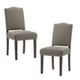 thumbnail image 4 of EOP Mid-Century Modern Upholstered Dining Chairs Set of 2, Farmhouse Fabric Kitchen & Dining Room Chairs with Extra Padded Seat, Ideal for Living Room, Restaurant, Taupe, 4 of 9