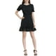 thumbnail image 2 of INSPIRE CHIC Vestido de Fiesta Corto con Mangas Abullonadas y Volantes en A Negro, 2 of 6