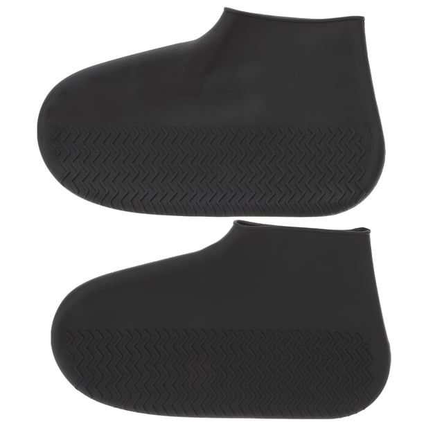 GOOHOCHY 1 par de protectores de zapatos impermeables de silicona, fundas duraderas para exteriores, color negro.