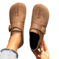 thumbnail image 5 of Willtoo Women's Retro Split-Toe Flats, Adjustable Buckle Strap Splicing Casual Loafers, Fashion Comfort Daily Walking Shoes, 5 of 6