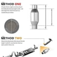 thumbnail image 3 of 2Pcs 2.5inch Spun Universal Catalytic Converter High Flow Stainless Steel 425250 Exhaust Catalytic, 3 of 5