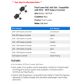 thumbnail image 2 of Front Lower Ball Joint Set - Compatible with 2016 - 2019 Subaru Crosstrek 2017 2018, 2 of 2