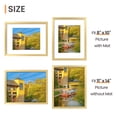 thumbnail image 2 of Sindcom 6 Pack 11x14 Picture Frames,Display Pictures 8x10 with Mat or 11x14 Without Mat,Gallery Wall Photo Frames, Gold, 2 of 6