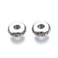 thumbnail image 2 of 100pc Resistant 201 Stainless Steel Spacer Beads Flat Round Stainless Steel Color 2x6mm Hole: 2mmDIY, 2 of 3