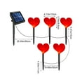 thumbnail image 3 of Valentine's Day Solar Lights Outdoor Decoration Heart Shape LED Garden Yard Patio String Lights for Holiday Party Wedding, 3 of 8