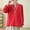 Red, variant on Women Solid Color Chinese Blouse Tops Cotton Blend Long Sleeves Mandarin Collar Ethnic Shirt Mothers day Gifts for Wife