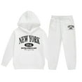 thumbnail image 2 of Hoodie Outfits Fall 2 Pieces Long Sleeve Hoodie And Sweatpants Outfits Athletic Preppy Clothes, 2 of 4