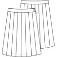thumbnail image 4 of Classroom School Uniforms Big Kid Knife Pleat Skirt Model 32 5PC5323A, 14h, Blue, 4 of 4