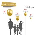 thumbnail image 2 of Balloon PartyWoo Metallic Gold, paquete de 152 piezas con kit de arco, 2 of 7