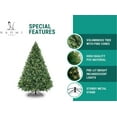 thumbnail image 5 of Naomi Home 7.5ft Christmas Tree with Lights, Realistic Traditional Christmas Tree Prelit with Pine Cones, Foot Pedal 1556 Branch Tips, 750 Warm Lights and Metal Stand, Aritificial Christmas Tree, 5 of 9