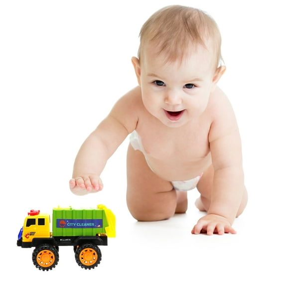 FELTECHELECTR 1Pc Kids Garbage Truck Toys Truck Shape for Playtime and Learning Time 9.84x5.9x4.72 In