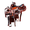 Brown, variant on Resistance Western Horse Pleasure Adult Saddle with Floral Tooled - Genuine Leather 15" 16" 17" 18" & 20" With Free Tack Set