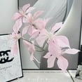thumbnail image 1 of Nvzi Paquete de 3 flores artificiales de Pascua de 7 cabezas para Navidad, ramos de flores de Pascua de imitación,arreglos de flores de Pascua para decoración navideña, color rosa, 1 of 5