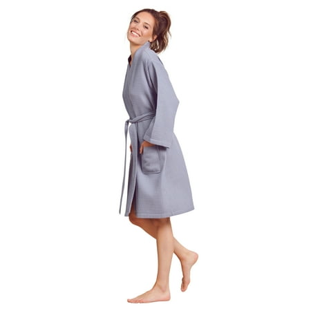 

Kimono Waffle Robe – Women’s Bath SPA Robe – Lightweight Cotton &Polyester Blend