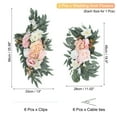 thumbnail image 2 of 26" Wedding Arch Flower Artificial Silk Floral with Clip Champagne/Pink,2 Pack, 2 of 7