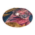 thumbnail image 2 of KLL Christmas Tree Skirt,Party Decorations Farmhouse for Christmas Decorations Holiday Party 30" -Pink Tiger Gold Leaves, 2 of 6