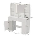 thumbnail image 4 of The white vanity with LED mirror is equipped with a hair dryer rack, and the vanity in the bedroom and dressing room is equipped with a dressing pad, 4 of 7