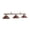 Brown, variant on Classic Style 54" 3-Light Metal Billiard Light Fixture - Leather, Black