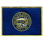 Nebraska Embroidered Iron-On Flag Patch