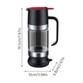 thumbnail image 3 of Honey Dispenser No with Base, Glass Honey Jar Pot with One-Press Mess-Free Pouring, Multi-Purpose Syrup Dispenser Honeys Container for Pancakes Coffee Tea Salad, 3 of 7