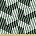 thumbnail image 2 of Ambesonne Geometric Fabric by the Yard Upholstery, Contemporary Stripes Art, 5 Yards, Black and Pale Grey, 2 of 5