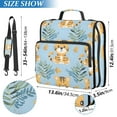 thumbnail image 5 of 3 Ring Zipper Binder with Shoulder Strap Waterproof Trapper Keeper 2 Inch D-Ring 500 Sheets Capacity Cute Baby Tigers and Leaf, 5 of 7