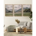 thumbnail image 6 of Drsoum Vintage Landscape 24x36in Brown Framed Wall Art Mountain Range Retro Classic Farmhouse Paints Rustic, 6 of 7
