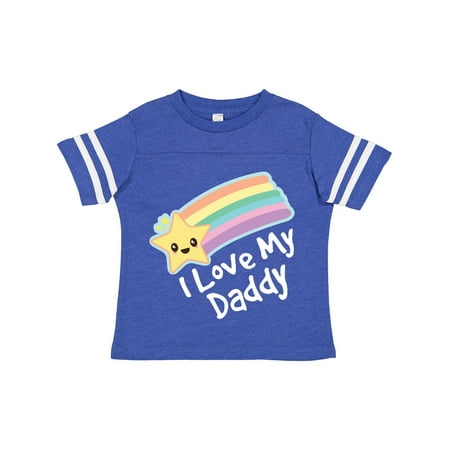 

Inktastic I Love My Daddy Boys Girls Star Rainbow Gift Toddler Boy or Toddler Girl T-Shirt