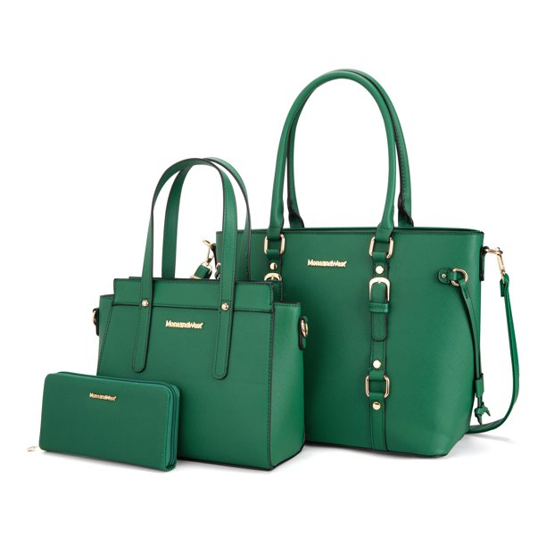 Set de monedero Montana West, bolso, cartera, piel, 3 unidades