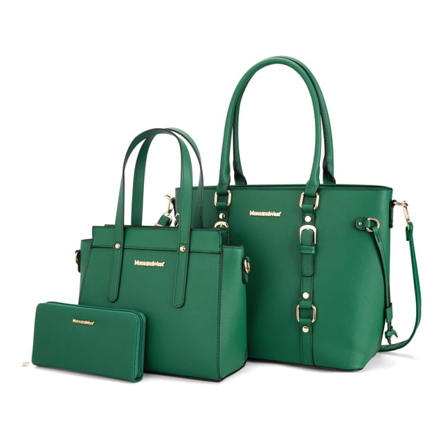 Set de monedero Montana West, bolso, cartera, piel, 3 unidades