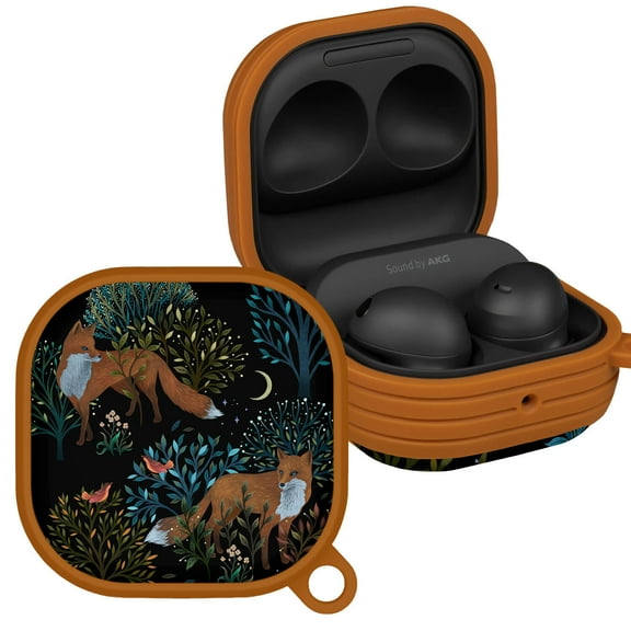 Episodic Drawing Enchanted Collection HDX Case Cover for Samsung Galaxy Buds Pro & Buds Live (Forest Foxes) by Affinity Bands