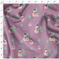 thumbnail image 4 of Soimoi Purple Cotton Cambric Fabric Snowman & Tree Christmas Decor Fabric Printed Yard 42 Inch Wide, 4 of 5