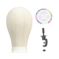 thumbnail image 1 of Model Mannequin Head Canvas Block Head Mannequin Multifunctional Mannequin Head Model for Glasses Accessories Smooth Surface, 1 of 8