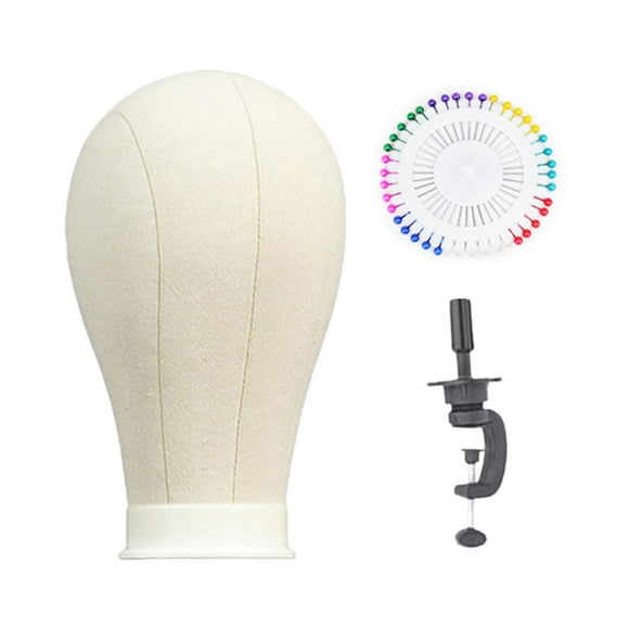 Canvas Mannequin Head Blocks Mannequin Head Stand with Table Clamp Stand Hat Hairpieces Display Stand for Glasses Drying Hats